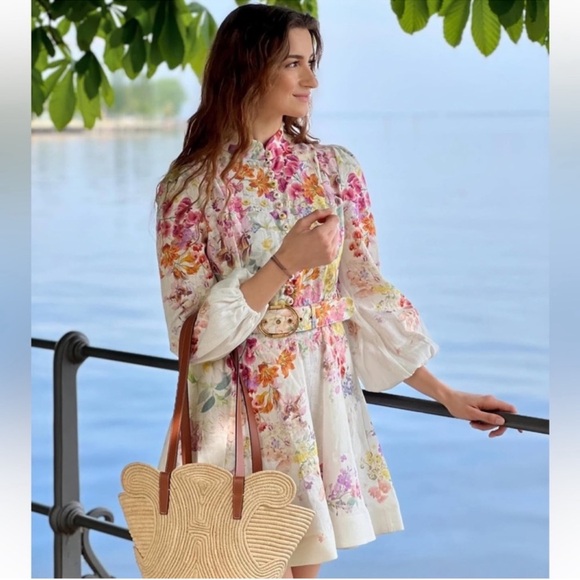 Zimmermann Multicolor Floral Mini Dress - Picture 1 of 7